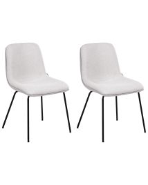FERNCOMBE Fabric Dining Chairs - Set of 2 - Grey