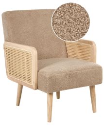 WALLINGDEN Boucle Fabric Armchair - Sand Beige