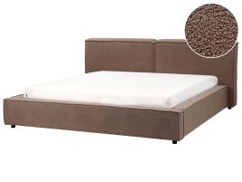 NEWARD Bedframe Boucle 180 x 200cm EU Super Kingsize Bed Brown