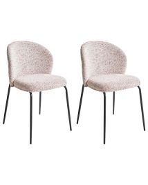 VTDEITE Set of 2 Dining Chairs Beige
