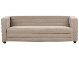 3 Seater Fabric Sofa Taupe HOFN
