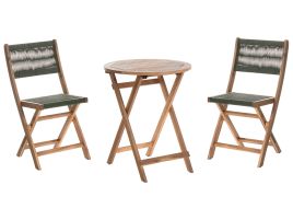 Bistro Set PROSSEDI Acacia Wood Green