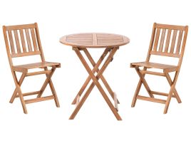 YERCOMBE Garden Bistro Set Folding - Brown