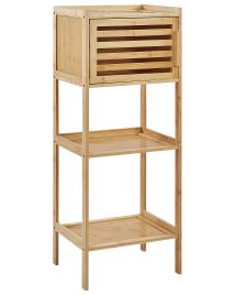 Bamboo Bathroom Shelving Unit Light Wood BECKLEY
