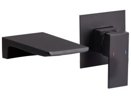 BAINLEIGH Wall Mounted Basin Mixer Tap Brass - Black