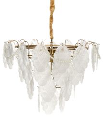 STAUNLEIGH Glass Chandelier - Brass