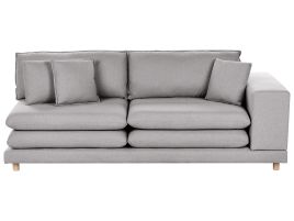 2 Seater Fabric Sofa Grey HEDEN