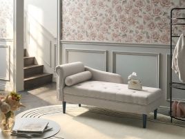 CAMAXO Fabric Left Hand Chaise Longue - Beige