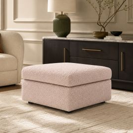 CORDURA Boucle Fabric Footstool - Pink
