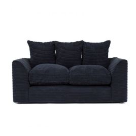 PORTO Jumbo Cord 3 Seater Sofa - Black