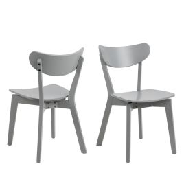 ROXEN Fabric Dining Chair Set of 2 - Grey