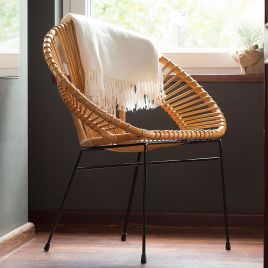 Rattan Accent Chair Natural SARITA