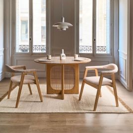 FIELDENMERE Wooden Dining Chairs - Set of 2 - Light Brown