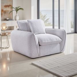 CARVELLO Fabric Armchair - Beige