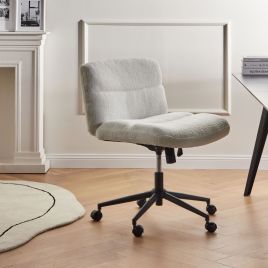 MALDENWELL Fabric Office Desk Chair - White