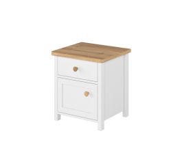 Bedside Table - TALE Nightstand White Matt 45cm