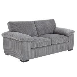 2 Seater Sofa - AMALFI Full Back Jumbo Cord Charcoal