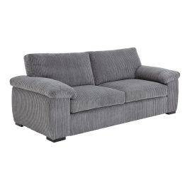 3 Seater Sofa - AMALFI Full Back Jumbo Cord Charcoal