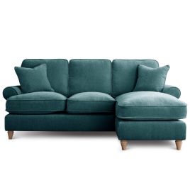 Corner Sofa - RAYONG Fabric 3 Seater Left Hand Facing - Emerald