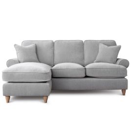 Corner Sofa - RAYONG Fabric 3 Seater Right Hand Facing - Ice