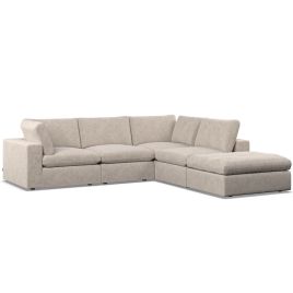 Corner Sofa - OBLAK Fabric 4 Seater Left Hand Facing - Fossil