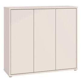 SOLARA Shoe Cabinet with 3 Push to Open Doors - Sand