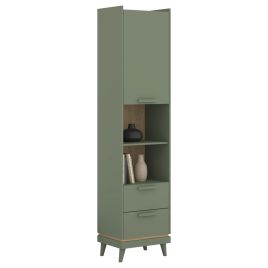 NORA Tall Display and Storage Cabinet  - Green