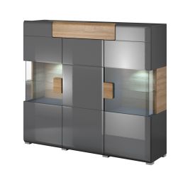 Ohio 46 Sideboard Display Cabinet - Grey Gloss