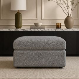 CORDURA Boucle Fabric Footstool - Grey