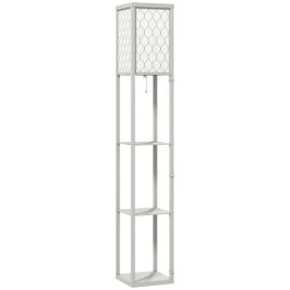 HERON 3 Shelf Standing Lamp Grey, White