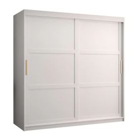 CLIFFORD 2 Door Sliding Wardrobe White - 180cm