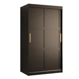 CLIFFORD 2 Door Sliding Wardrobe Black - 100cm