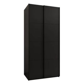 BRADLEY 2 Door Sliding Wardrobe Black - 100cm