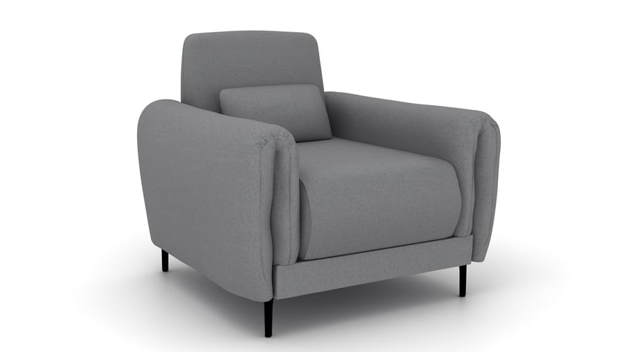 HOXLEY Fabric Sofa Armchair - Grey - Avellino & Wells