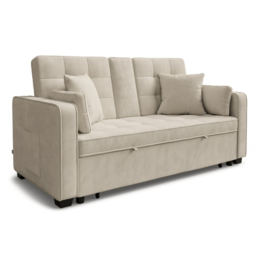 FARLOWE Fabric 2 Seater Sofabed - Beige - Avellino & Wells