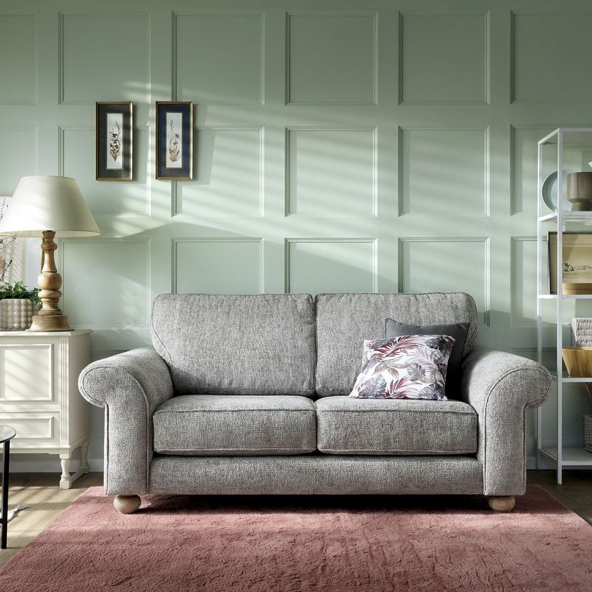 Ingrid 2 Seater Sofa - Ash Grey - Moonlight Interiors