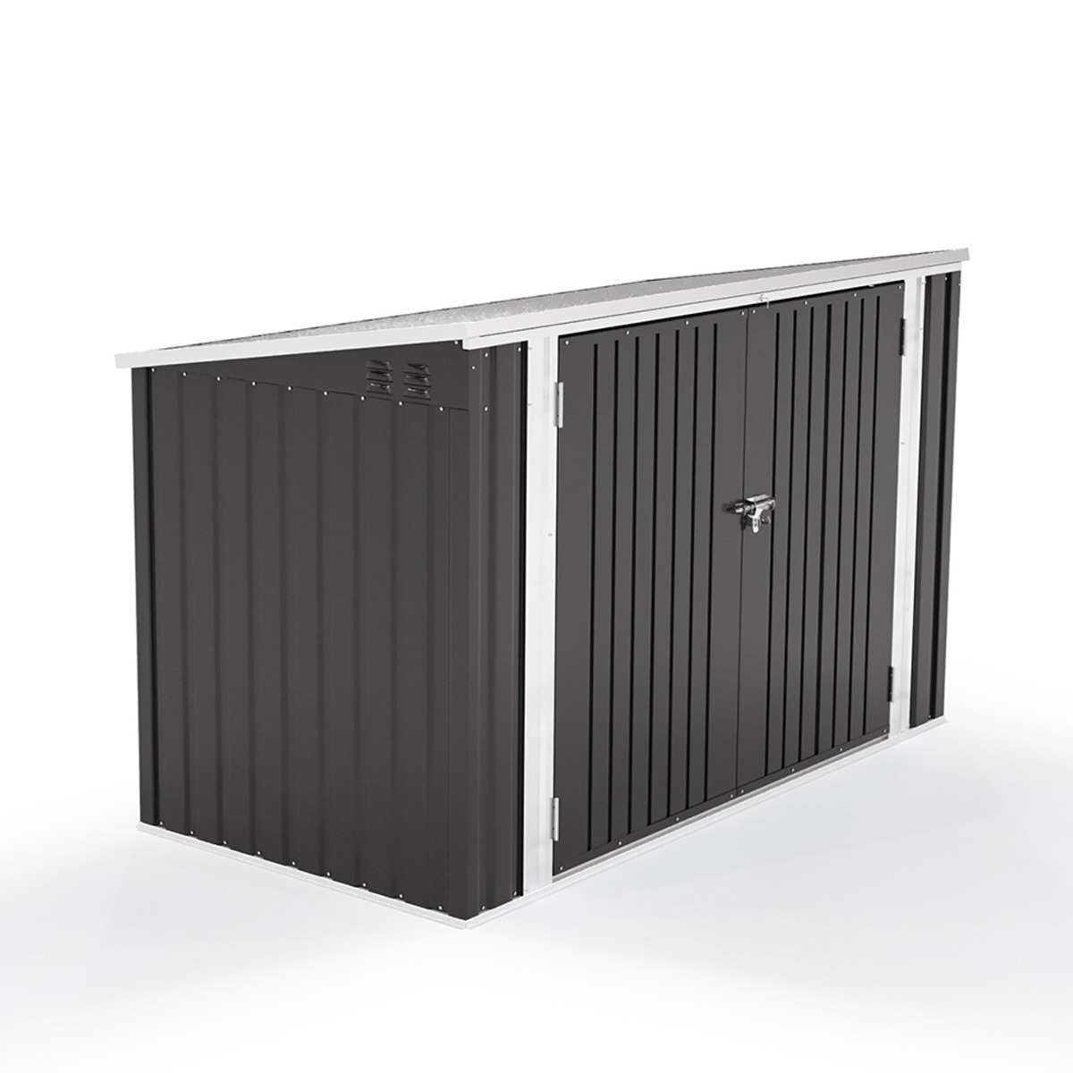 Garden Heavy Duty Steel Bicycle Storage Shed, Black - Daily Deals