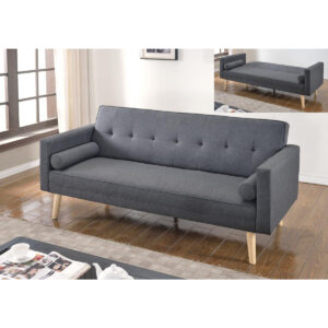 Luxurious Littleton Linen Fabric 3 Seater Sofa Bed Contemporary Comfort in Dark Grey - Sigrid Mills
