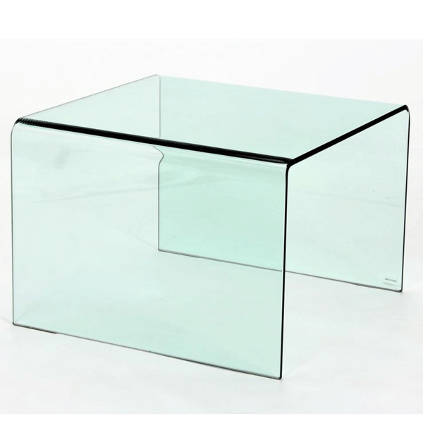 Rochford Clear Glass Lamp Table - Square - Sigrid Mills