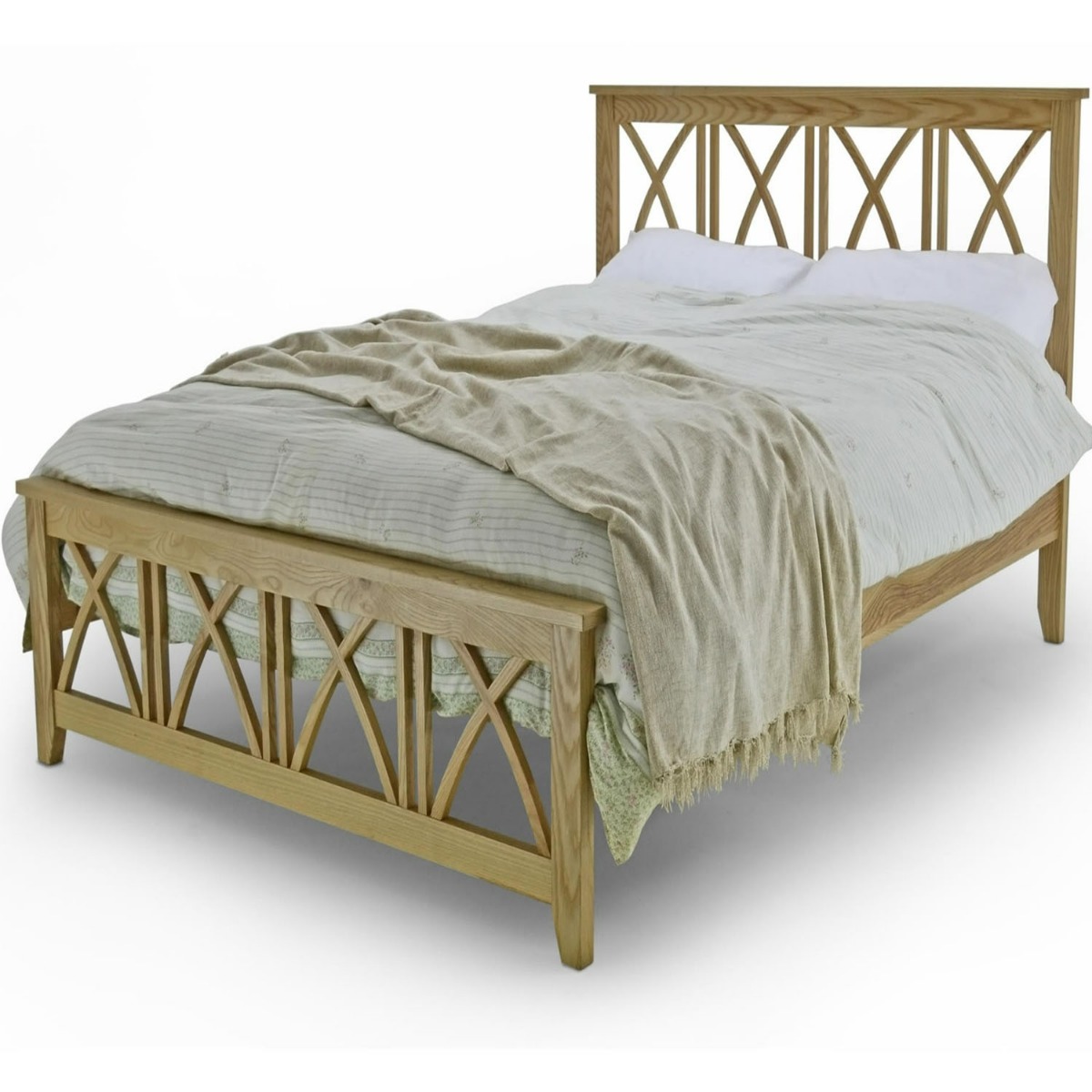 Ashfield Oak Wood Bed Frame - Double 4ft6 - Beds-To-Go