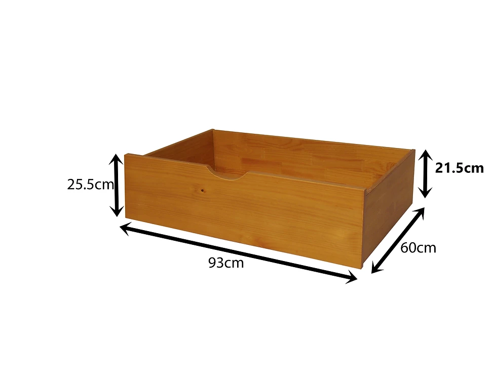 RAWAN Single Underbed Drawer Honey Brown - Amanda and Co
