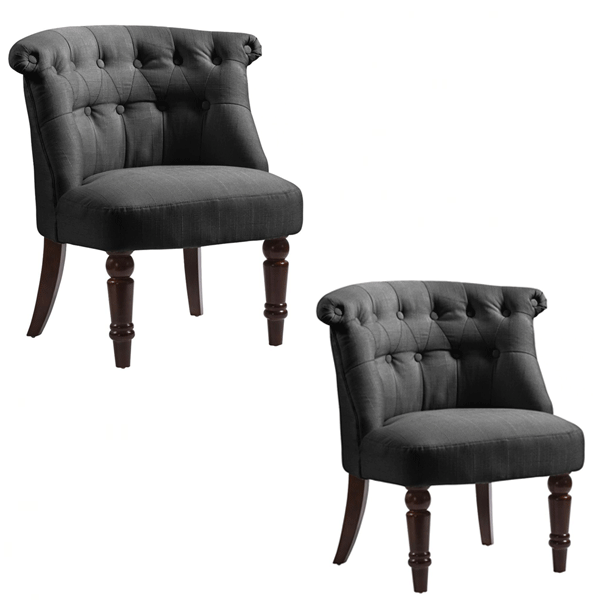 Crediton Fabric Armchair 2pc - Black - Sigrid Mills