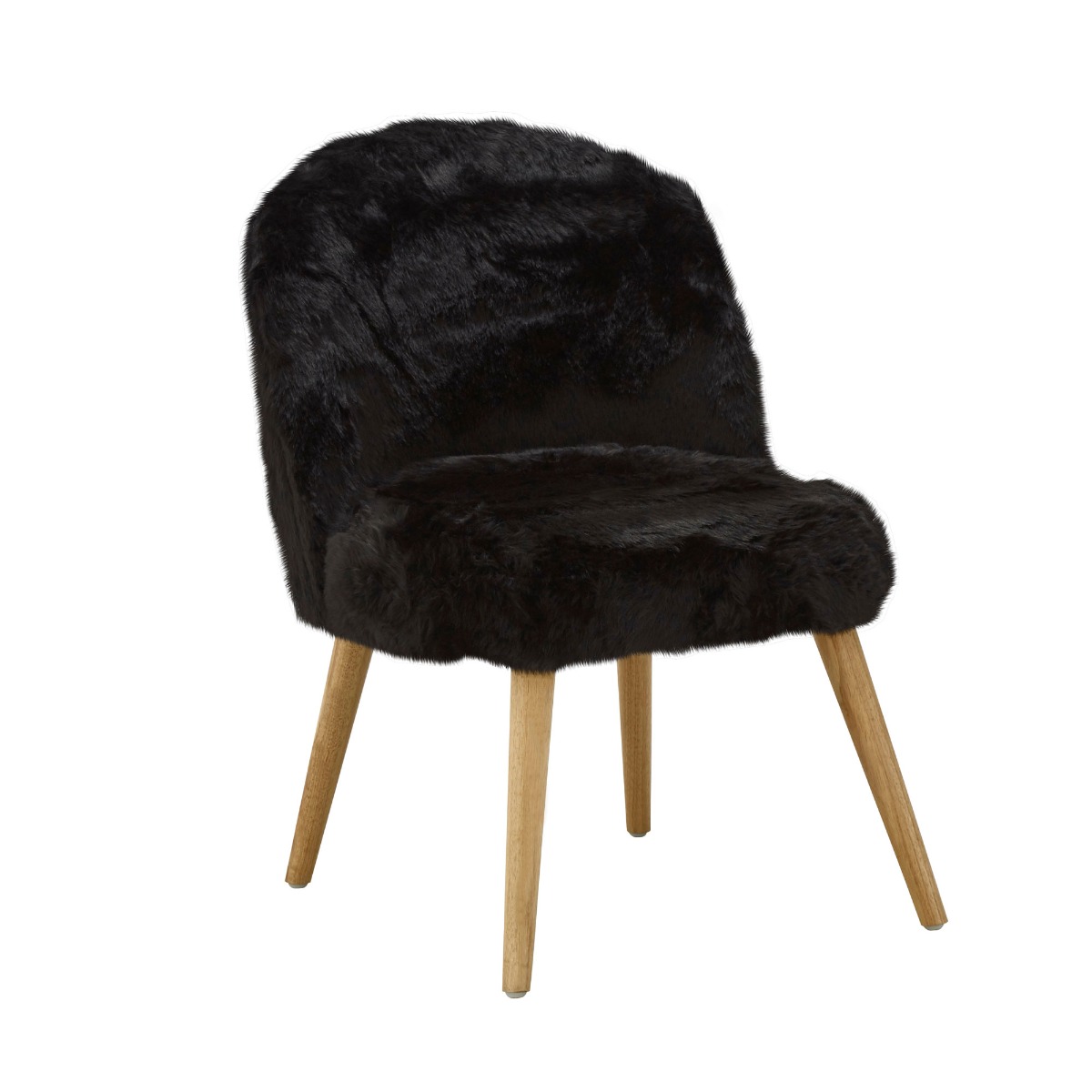 Cabaret Black Fur Effect Chair