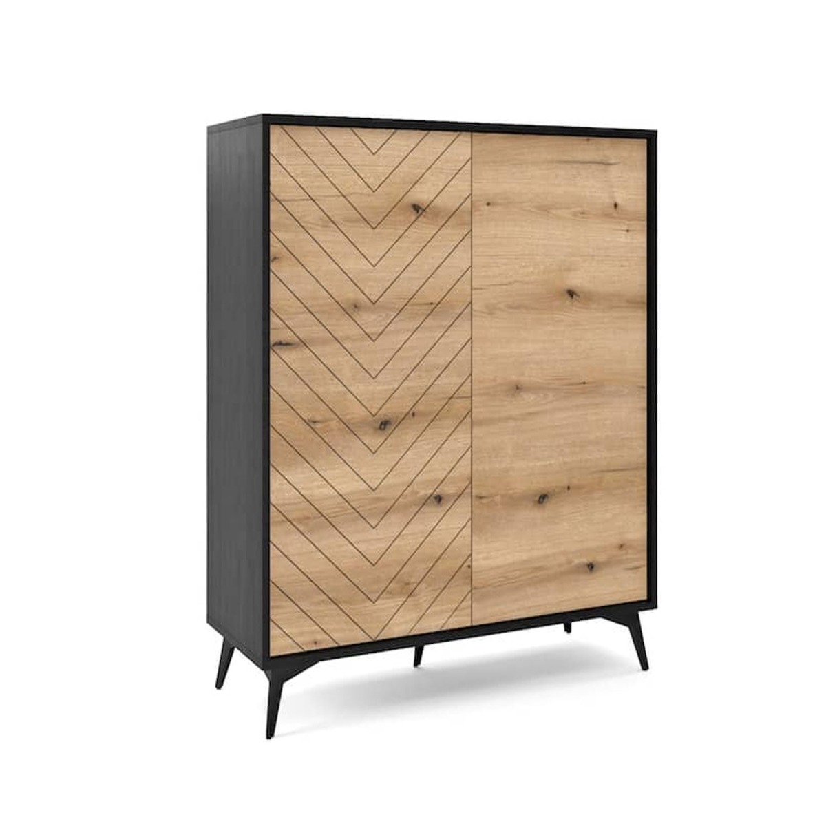 Ravenna Serene Highboard Cabinet with 2 Doors - Oak Evoke - Art Nest