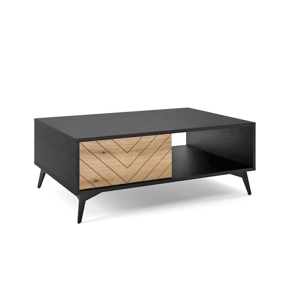 Ravenna Serene Coffee Table with Open Compartment - Oak Evoke - Art Nest