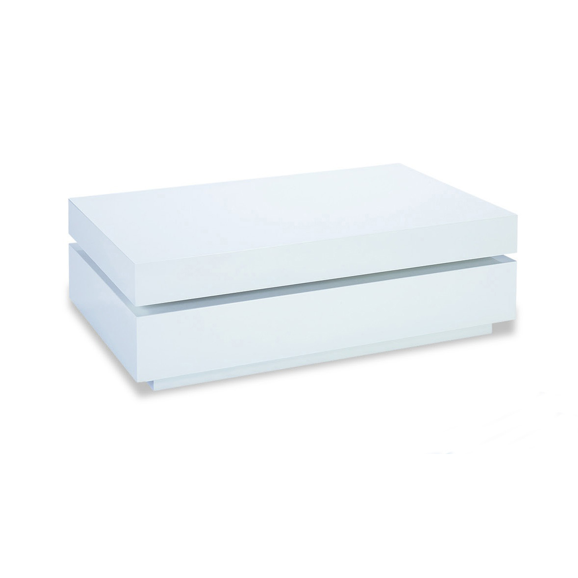 Ballymena Stylish High Gloss Coffee Table - White - Sigrid Mills