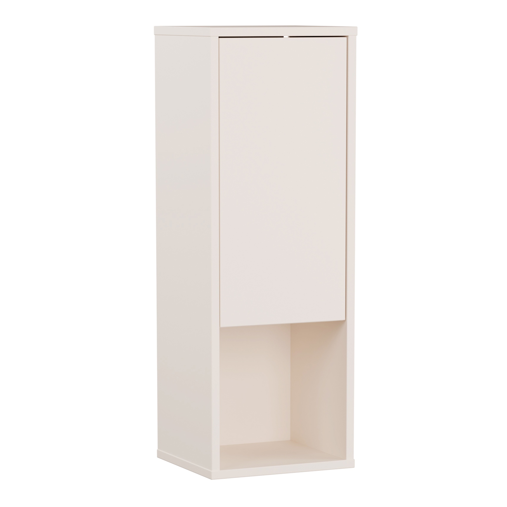 AVELINE Narrow Display Cabinet Cupboard with 1 Push to Open Door - Sand - Rosalind Collection