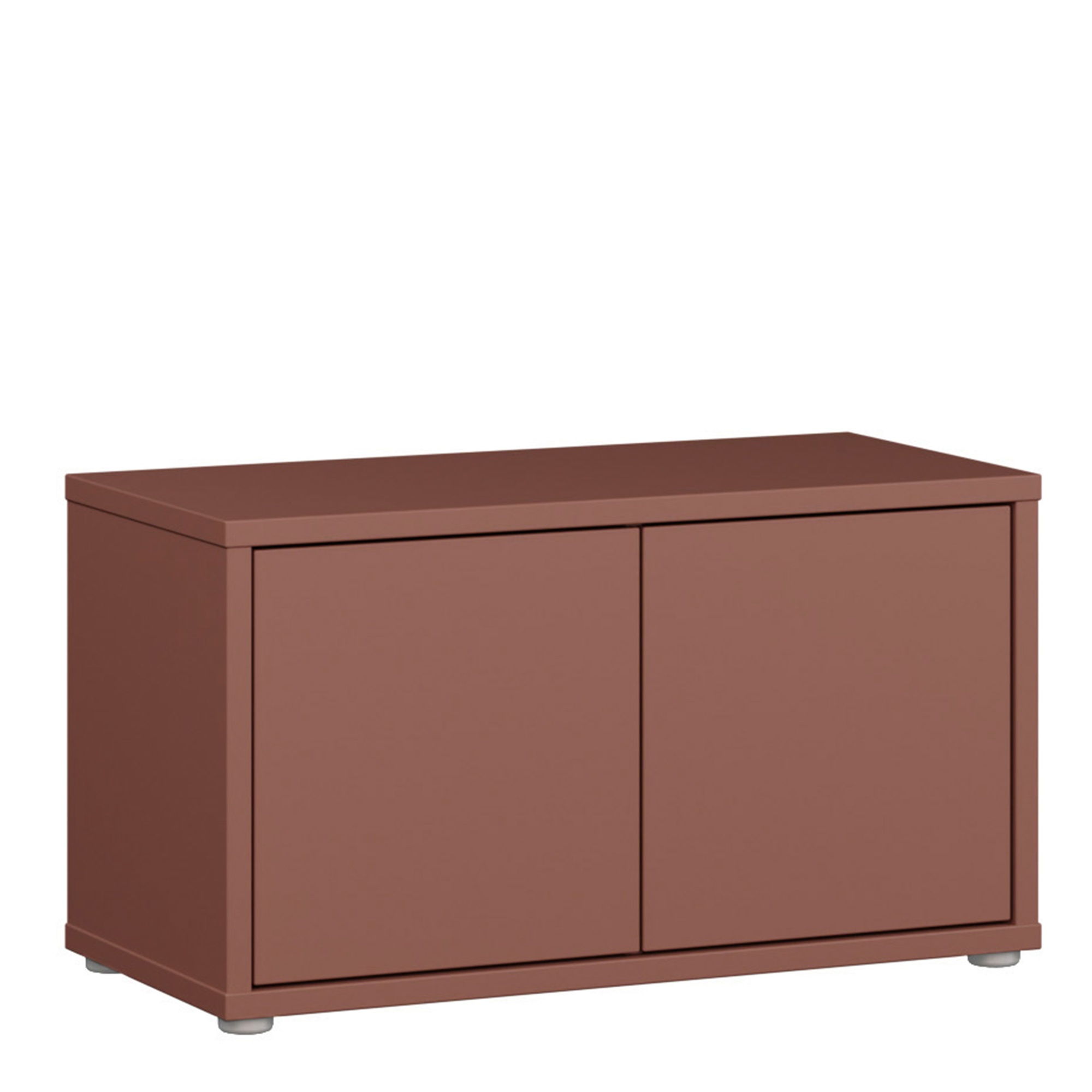 AVELINE Shoe Storage Bench with 2 Push to Open Doors - Terracotta - Rosalind Collection