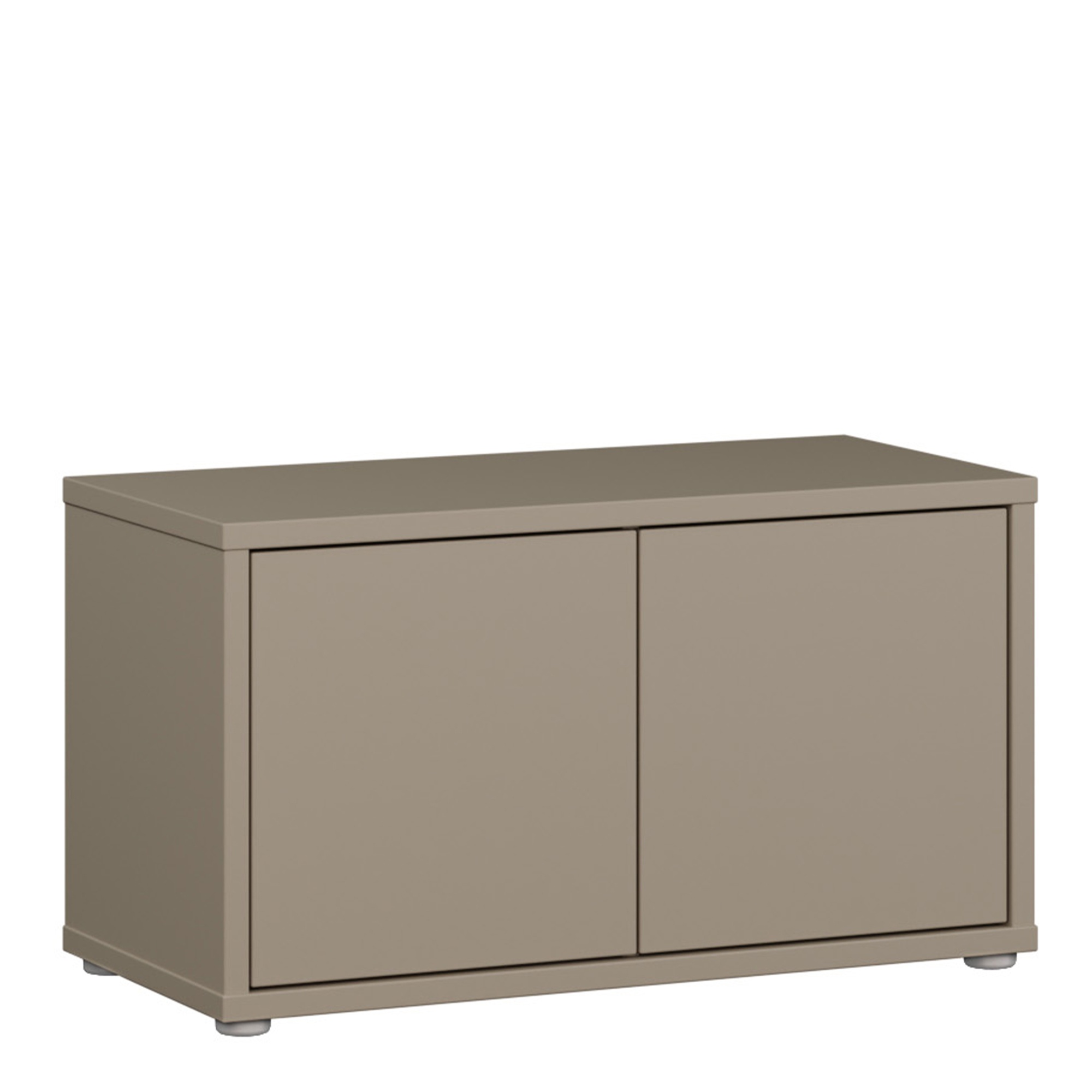 AVELINE Shoe Storage Bench with 2 Push to Open Doors - Taupe - Rosalind Collection