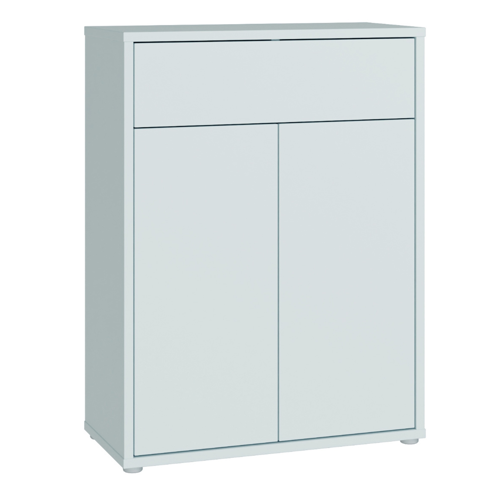 AVELINE Shoe Cabinet with 2 Doors and 1 Drawer Push to Open - Light Grey - Rosalind Collection